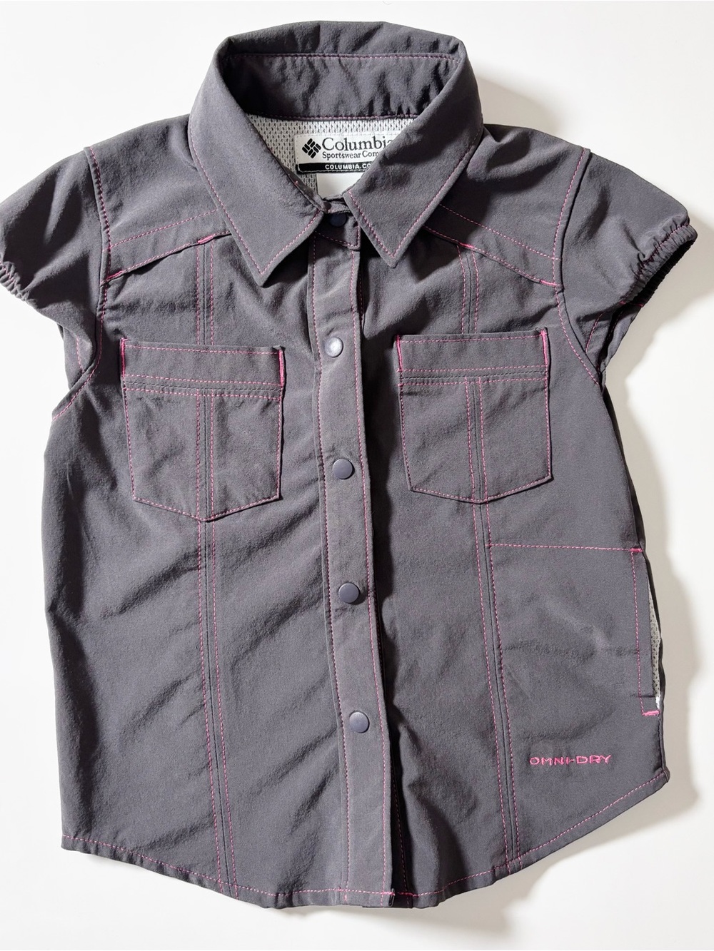 Columbia Girls Omni-Dry Cap Sleeve Vented Hiking Trail Top